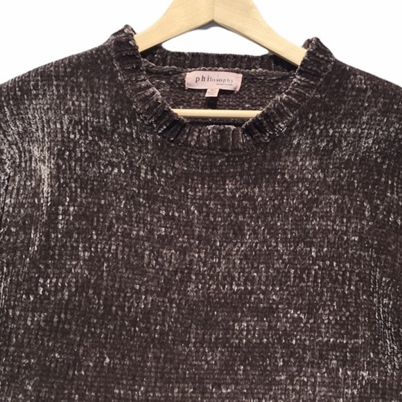 Philosophy Fuzzy Brown/Gray Sweater new Size XS - Picture 3 of 9